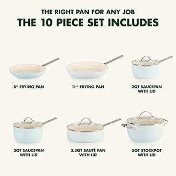 GreenPan 10 Piece Ceramic Nonstick Cookware Set