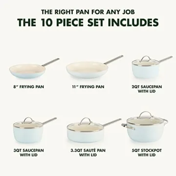 GreenPan 10 Piece Ceramic Nonstick Cookware Set