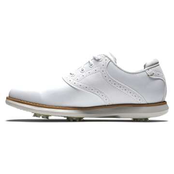 FootJoy Women's White Traditions Golf Shoe - Waterproof Comfort
