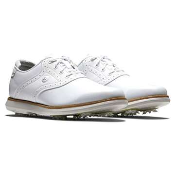 FootJoy Women's White Traditions Golf Shoe - Waterproof Comfort