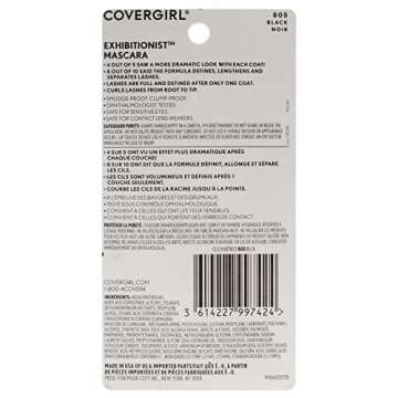 COVERGIRL - Exhibitionist Mascara, Volumizing, Easy Glide, No Smudge, 100% Cruelty-Free (Pack of 2)