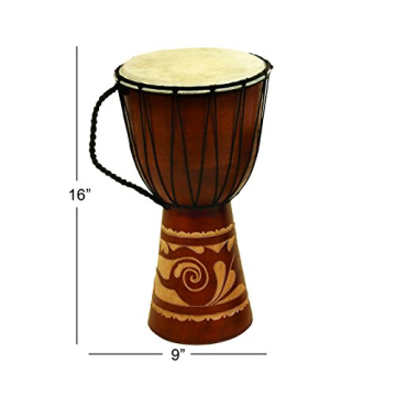 Deco 79 Handmade Djembe Drum Decorative Sculpture