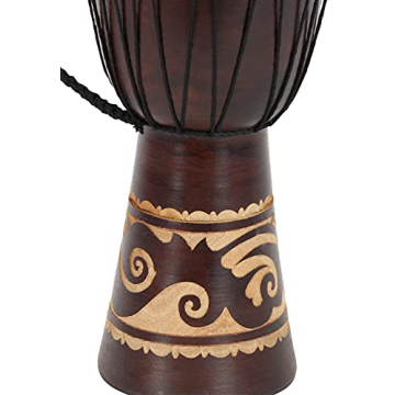 Deco 79 Handmade Djembe Drum Decorative Sculpture