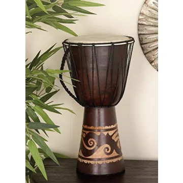Deco 79 Handmade Djembe Drum Decorative Sculpture