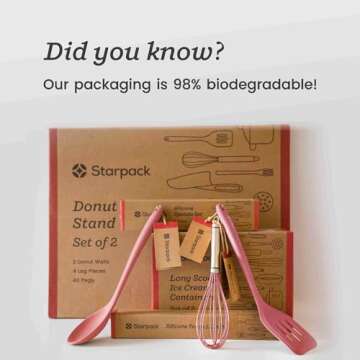 Starpack 'Freeze the Day' Ice Cream Storage Container for Freezer (2 Pcs) - 1 Quart Ice Cream Containers for Homemade Dessert - Reusable Frozen Treat Containers with Lids - Leak-Free Lids (Silicone)