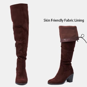 Luoika Women's Extra Wide Calf Over Knee High Boots