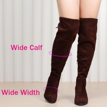 Luoika Women's Extra Wide Calf Over Knee High Boots