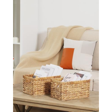 Elegant StorageWorks Wicker Basket for Home Organizing