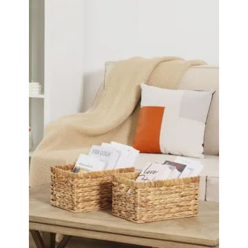 Elegant StorageWorks Wicker Basket for Home Organizing