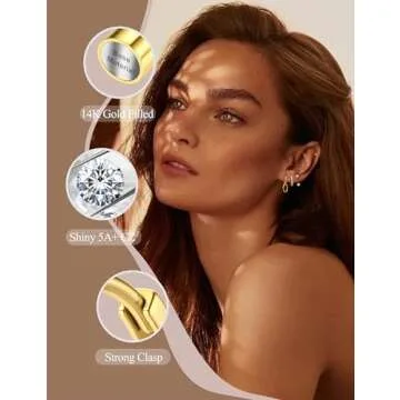 Trendy Hypoallergenic Gold Earrings Set for Women