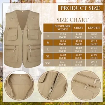 Janmercy Men's Fishing Vest with Hat - Perfect for Outdoors