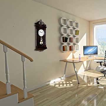 Grandfather Wood Wall Clock with Westminster Chimes