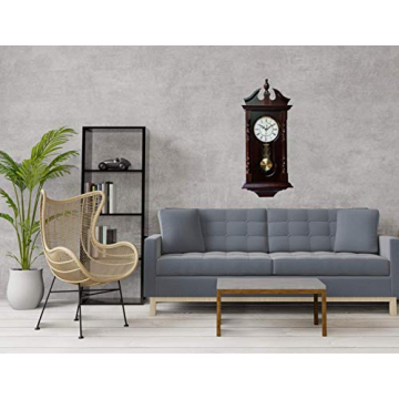 Grandfather Wood Wall Clock with Westminster Chimes