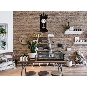 Grandfather Wood Wall Clock with Westminster Chimes