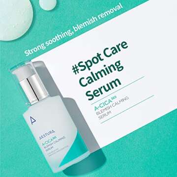 AESTURA A-CICA365 Blemish Calming Face Serum, Niacinamide Serum for Dry and Sensitive Skin, Redness ...