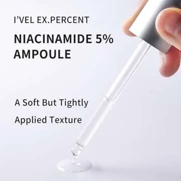 I'VEL EX.PERCENT Ampoule (NIACINAMIDE 5% Wrinkle improvement, Moisturizing, Improve Rough Skin Texture)