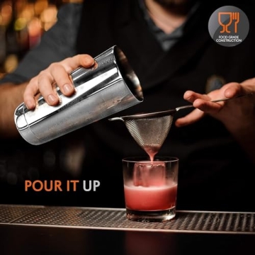 NutriChef Cocktail Shaker Set - 15 Piece Bartender Kit