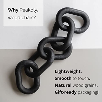 Peakoly Wooden Chain Link Decor for Stylish Home Accents