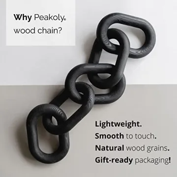Peakoly Wooden Chain Link Decor for Stylish Home Accents