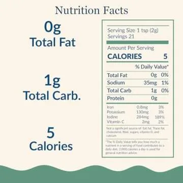 Maine Coast Sea Vegetables Organic Dulse Granules Shaker | Seaweed Seasoning | Rich in Iodine & Prot...