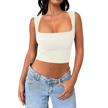 Meyeeka Women's Stylish Sleeveless Crop Top - Perfect for Workout & Casual Wear