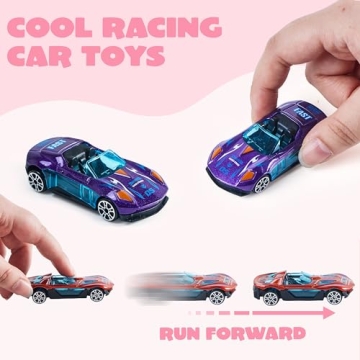 JOYIN 28 Valentine Cards with Die-Cast Cars for Kids