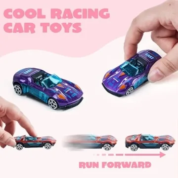 JOYIN 28 Valentine Cards with Die-Cast Cars for Kids