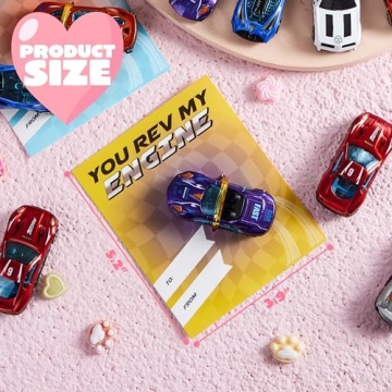 JOYIN 28 Valentine Cards with Die-Cast Cars for Kids