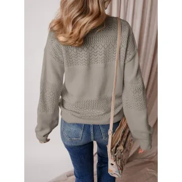 SHEWIN Lightweight Crochet Sweater for Women - Stylish Comfort