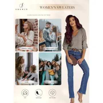 SHEWIN Lightweight Crochet Sweater for Women - Stylish Comfort