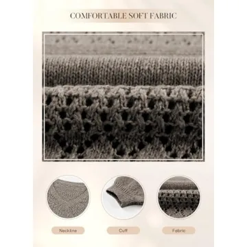 SHEWIN Lightweight Crochet Sweater for Women - Stylish Comfort