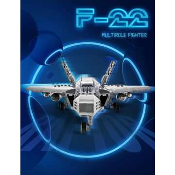 SEMKY Military Series F-22 Raptor Fighter Jet Air Force Building Block Set (626 Pieces) -Building an...