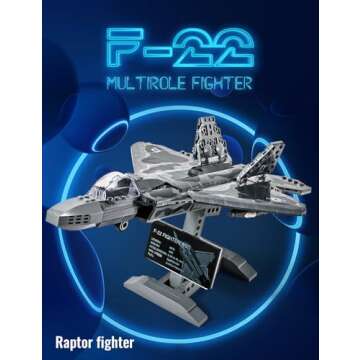 SEMKY Military Series F-22 Raptor Fighter Jet Air Force Building Block Set (626 Pieces) -Building and Military Toys Gifts for Kid and Adult