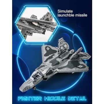 SEMKY Military Series F-22 Raptor Fighter Jet Air Force Building Block Set (626 Pieces) -Building and Military Toys Gifts for Kid and Adult