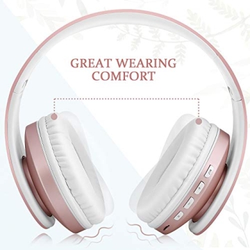 TUINYO Wireless Over Ear Headphones Bluetooth Foldable Design