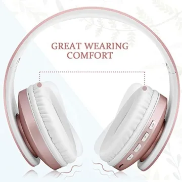 TUINYO Wireless Over Ear Headphones Bluetooth Foldable Design