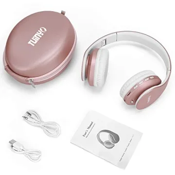 TUINYO Wireless Over Ear Headphones Bluetooth Foldable Design