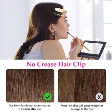 D 6 Pcs No Bend Hair Clips for Easy Hairstyling