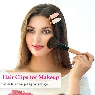 D 6 Pcs No Bend Hair Clips for Easy Hairstyling