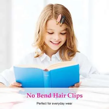 D 6 Pcs No Bend Hair Clips for Easy Hairstyling