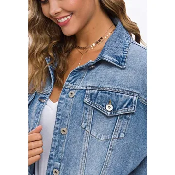 Trendy Oversized Vintage Washed Denim Jacket for Women