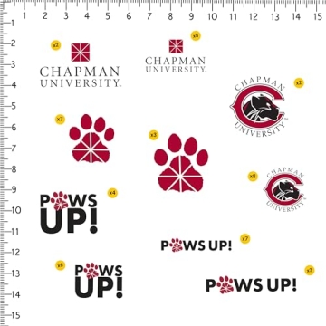 Chapman University Spirit Logo Vinyl Large Deluxe Stickers Variety Pack - Ideal for Scrapbooking, La...