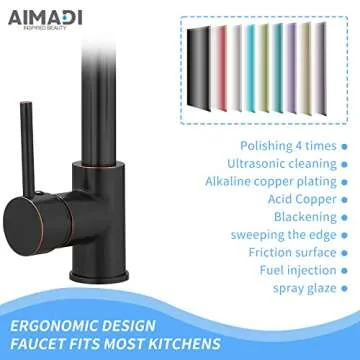 Oil Rubbed Bronze Kitchen Faucet,AIMADI Commercial Single Handle Single Hole Bronze Kitchen Faucet with Pull Down Sprayer grifo para fregaderos de cocina