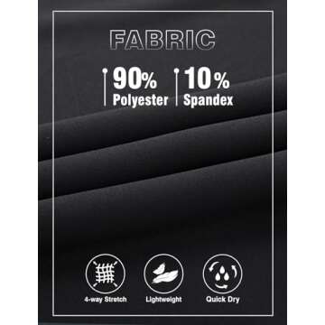 TBMPOY Men's Hiking Pants Lightweight Quick Dry Athletic Wear