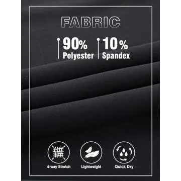 TBMPOY Men's Hiking Pants Lightweight Quick Dry Athletic Wear