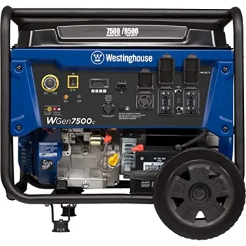 Westinghouse Outdoor Power Equipment 9500 Peak Watt Home Backup Portable Generator, Remote Electric Start with Auto Choke, Transfer Switch Ready, Gas Powered, CO Sensor
