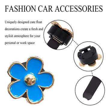 ZXLRUUO 11 Pcs Fluffy Car Steering Wheel Cover Set - Winter Warm Accessories for Women - Cute Decora...