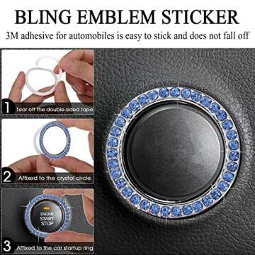 Fluffy Car Steering Wheel Cover Set for Women - 11 Pcs