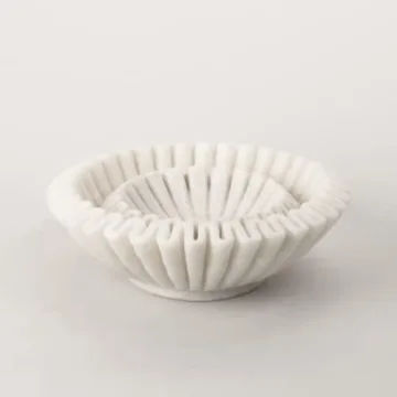 Elegant Handmade Marble Scallop Bowl - Perfect Gift Idea