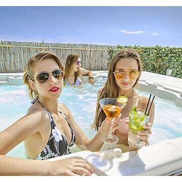 Ozera 2 Pack Silicone Ice Cube Trays with Lids, Stackable 42 Ice Cubes (Blue & Green)